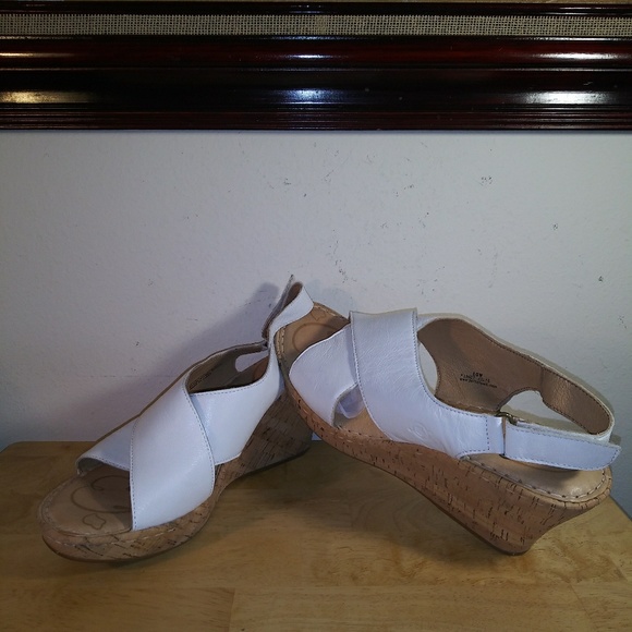 Born Leather Cross Plataform Sandals - Picture 6 of 7